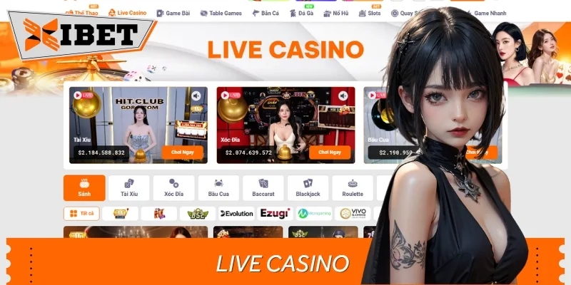 Người chơi tại đây sẽ được trải nghiệm Casino trực tiếp cùng dealer thật